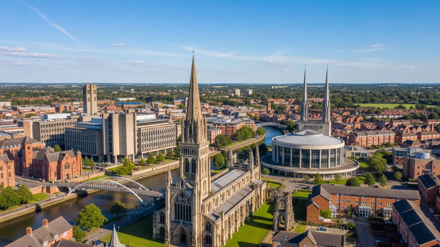 Vue panoramique de Coventry