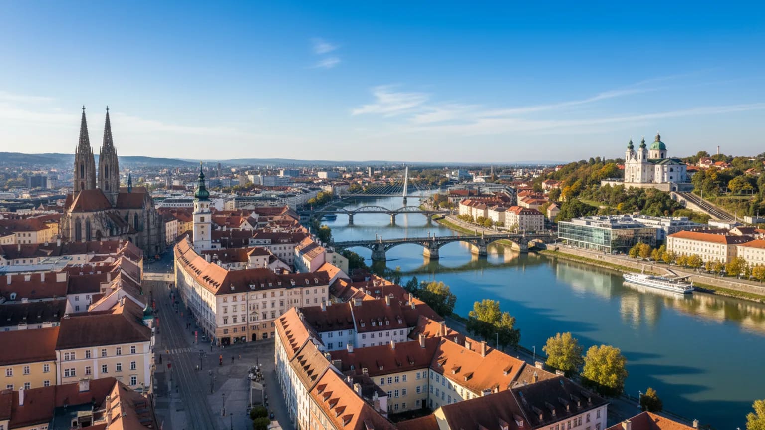 Vue panoramique de Linz