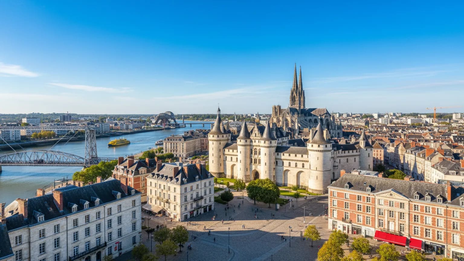 Vue panoramique de Nantes