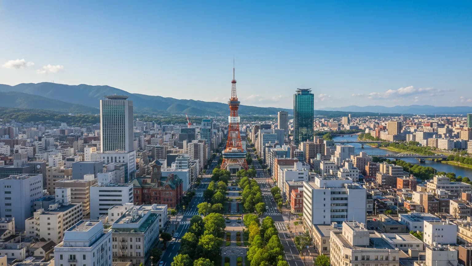 Vue panoramique de Sapporo
