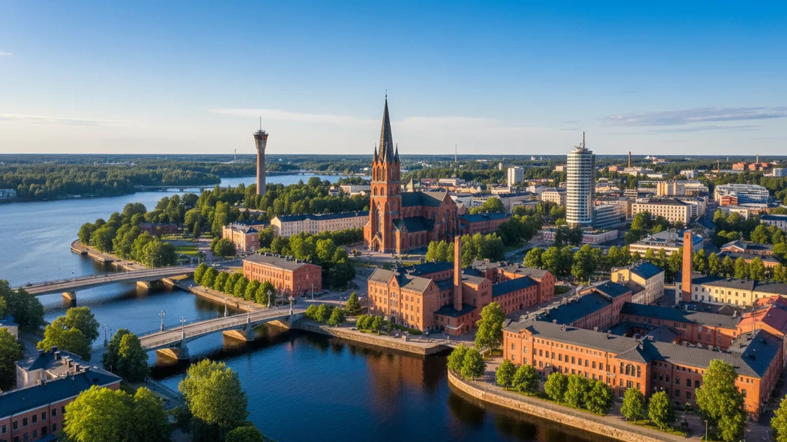 Vue panoramique de Tampere